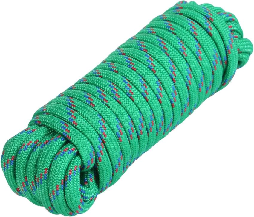 MaxxHaul 50227 diamond braided rope showing strong, durable weave