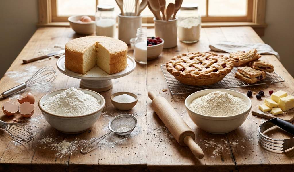 Light sponge cake baked using fine cake flour